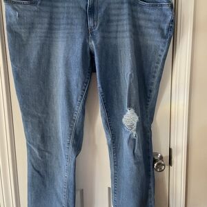 Levi's 711 Skinny Distressed Blue Jeans
